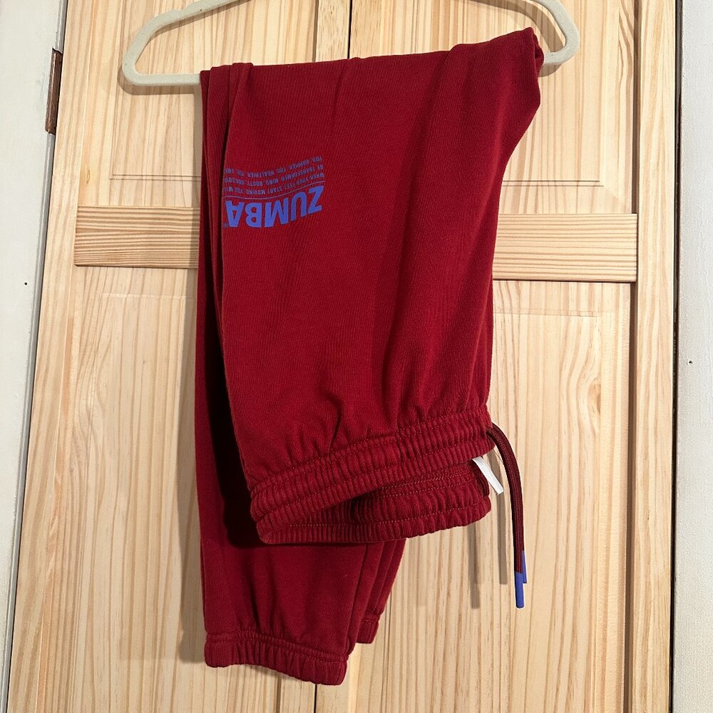 XL Zumba Wear Maroon/Purple Sweat Pants/Joggers